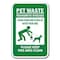 Signmission 18 in Height, 0.12 in Width, Aluminum, 12" x 18", A-1218 Pet-Animal - TransDis A-1218 Pet-Animal - TransDis - alternate 1